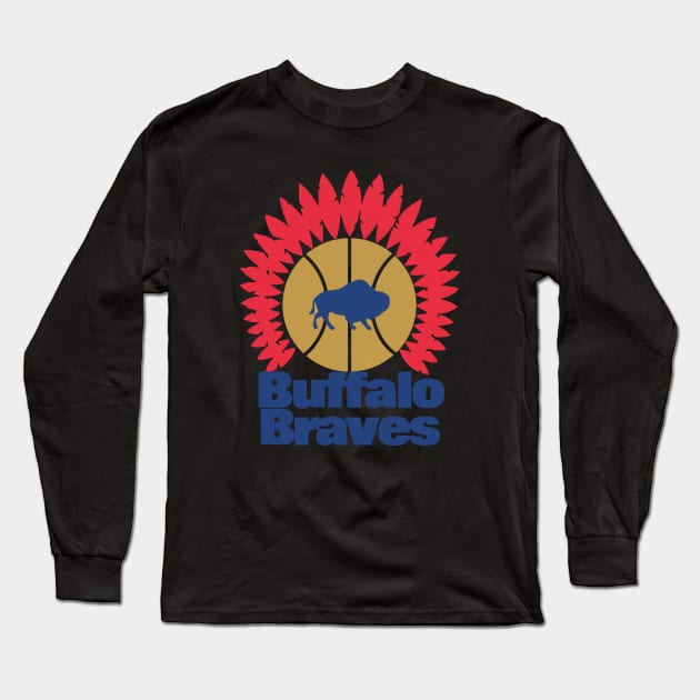 Retro Buffalo Braves Basketball 1970 Long Sleeve T-Shirt by LocalZonly